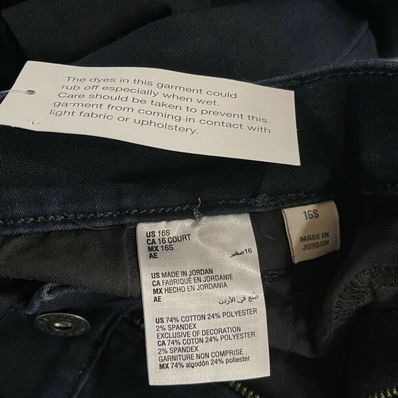 Style & Co SZ 16S SHORT Boot Bootcut Jeans Mid-Rise Dark Wash Stretch Pockets - Picture 6 of 7